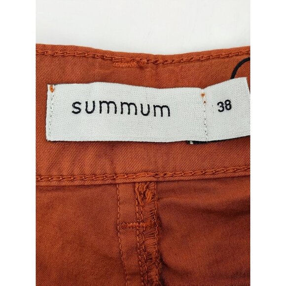 Summum Women's Wide Leg Twill Brown Pants Size 38 - Picture 5 of 15